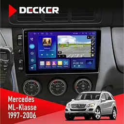Штатна магнітола Mercedes-Benz ML-Class (W163) 1997-2006 AMP Decker D9-005 4x64, DSP, 360, 4G, 2k Decker (НФ-00003706)