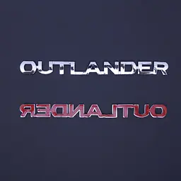 Емблема напис Outlander скотч 3М 160 x 15 мм цільна Польща