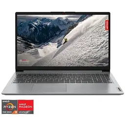 Ноутбук Lenovo IdeaPad 1 15AMN7 з процесором AMD Ryzen™ 3 7320U 4.1GHz, 15.6", Full HD, 8GB LPDDR5, 512GB SSD, AMD Radeon™ 610M графікою, No OS, Cloud сірий