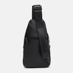 Чоловічий рюкзак через плече Borsa Leather k1338-black 30х17х8 см Чорний - мініатюра 3