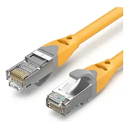 Патч-корд Vention 0.3 м, S/FTP Cat. 6a RJ-45 жовтий (IBHYAA)