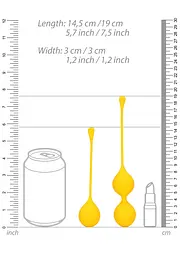 Набір вагінальних кульок Loveline Silicone Kegel Balls Training Set Carambola - мініатюра 9