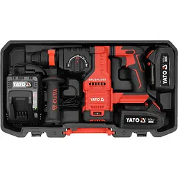 Перфоратор Yato SDS-Plus безщітковий з двома акумуляторами 18 В 4 Аг (YT-827724) - мініатюра 11