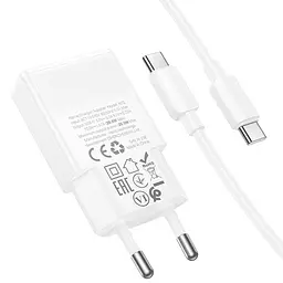 МЗП Hoco N72 Speed ultra-thin PD20W (1USB-C) + кабель Type-C to Type-C White - мініатюра 3