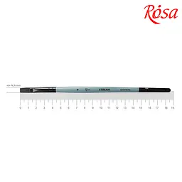 Пензель синтетика плоска Stream 134 № 4 коротка ручка ROSA (4823098517115)