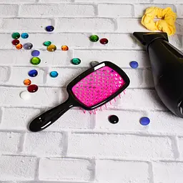 Гребінець щітка для волосся Superbrush Plus Hollow Comb, Yu Xin Рожевий 85778 - мініатюра 7
