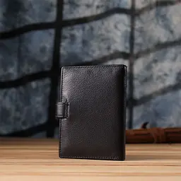 Містка обкладинка на документи унісекс з натуральної шкіри ST Leather 23116 чорна - мініатюра 10