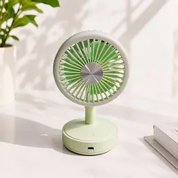 Акумуляторний вентилятор Table Mini Fan Салатовий, настільний мінівентилятор — портативний - мініатюра 2