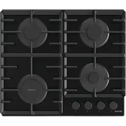 Варильна поверхня Gorenje газова на склі, 60см, чавун, чорний