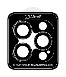 Протиударне захисне скло Pro на камеру Apple iPhone 15 Pro/15 Pro Max black titanium, преміум захист об"єктивів від подряпин та ударів, захист для камери, ArmorStandart (ARM73317)