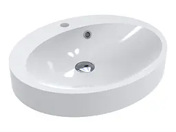Умивальник Miraggio DEVON (0000648) Miramarble, Глянцевий, Врізний, Білий