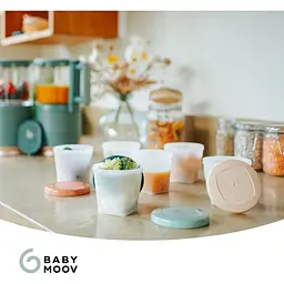 Набір контейнерів для їжі Babymoov Biosourced 6 шт. по 250 мл, різнокольорові (A004318) - мініатюра 6