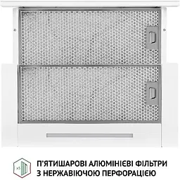 Витяжка телескопічна Perfelli TLS 6763 WH 1100 LED Sensor - мініатюра 6