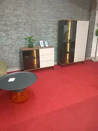 Вітрина висока з підсвіткою Perfect Home Вічі / Vici WT103 2-дверна Горіх/кашемір (PFH-091278) - мініатюра 8