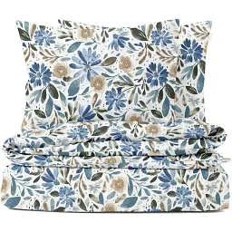 Комплект постільної білизни Cosas євро без простирадла CALIFORNIA FLOWERS 200 x 220 см (FlowersWashBlueWhite_200_2)