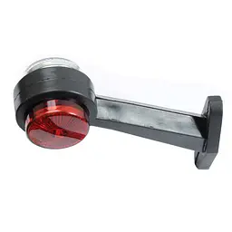 Габаритні вогні LED для вантажівок Рожки 12/24V / косий 15,5 см / Червоно-Білий 2 шт. (Л-052) - мініатюра 2