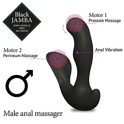 Анальний вібратор FeelzToys Jamba 12.3 см (чорний) - мініатюра 2
