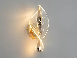 Бра настінне LED Diasha F3851-1, 6W, 330lm, 220V, золото, акрил, метал, сучасний стиль для дому - мініатюра 1