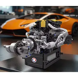 Конструктор Mould King Mking Двигун і коробка передач Turbocharged PAG V8 (10207) [161097] - мініатюра 5
