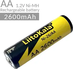 Акумулятор AA / 14500 LiitoKala Ni-26 2600 mAh пальчиковий Ni-MH 1.2V Випуклий плюс (19319) - мініатюра 3