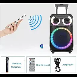 Портативна колонка Bluetooth Q-YX8000 бездротова акустична система з підсвіткою та мікрофоном - мініатюра 5