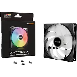 Вентилятор Be quiet! LIGHT WINGS LX 140mm PWM high-speed (BL129) - мініатюра 4