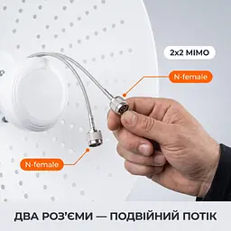 Антена параболічна 4G 5G MIMO SUNCOMM AN-Q26 22 дБі 1710-4200 МГц вулична спрямована - мініатюра 12