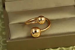 Кільце Xuping Jewelry розсувне Поцілунок дві кульки р 18+ золотисте