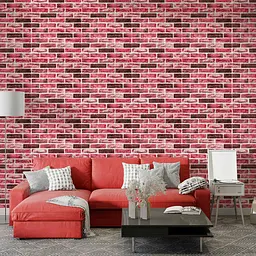 Самоклеюча 3D панель Sticker Wall цегла клінкер насичено червона 700х700х5мм 416 SW-00001182 - мініатюра 5