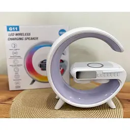 Світильник з бездротовою зарядкою для телефону 15W G11 Bluetooth RGB - мініатюра 8