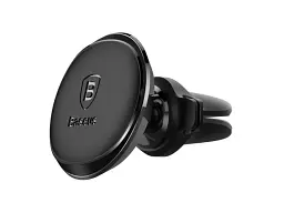 Автомобільний тримач для смартфона BASEUS Car Mount Phone Holder with Cable Clip Air Vent Version (C40141201S13-00)сірий - мініатюра 3