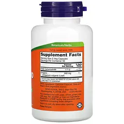 Орегано Now Foods Oregano 450 мг 100 вегетаріанських капсул - мініатюра 2