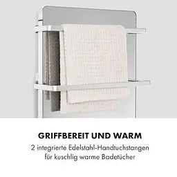 Інфрачервоний обігрівач для ванної кімнати Klarstein Hot Spot Crystal Flow LED (10035036) - мініатюра 3