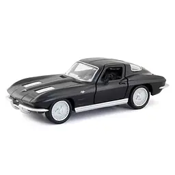 Автомодель TechnoDrive Chevrolet Corvette Split Window 1963 матова чорна 250411U