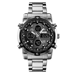 Наручний годинник чоловічий 1389SIBK Silver-Black-Black Skmei acs0030776