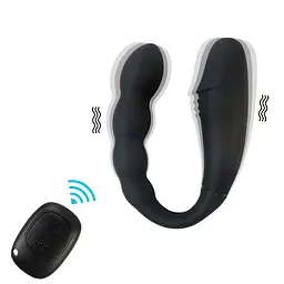 Подвійний анально-вагінальний вібратор Magic Helios Remote з дистанційним керуванням чорний