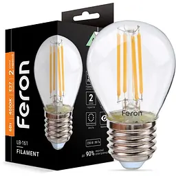 Світлодіодна лампа Feron LB-161  G45 230V 6W  E27  4000K (40079)