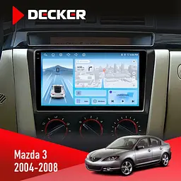 Штатна магнітола Mazda 3 2004-2008 Decker D9-010 6x128, DSP, 4G, 2K Decker (НФ-00004717)