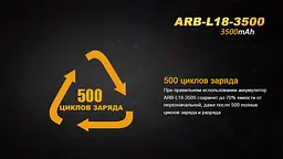 Акумулятор Fenix 18650 3500mAh Li-Ion Чорно-жовтий (2472383551) - мініатюра 9