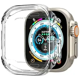 Захисний чохол Spigen Ultra Hybrid Designed Case Crystal Clear with Full Coverage Screen Protector для Apple Watch Ultra/Ultra 2 49 mm (ACS05459) - мініатюра 2