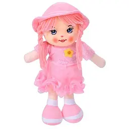 Дитяча іграшкова лялька Bambi YG0009(Light-Pink) 33 см, м'яка набивна, петелька