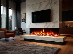Тристоронній електрокамін ArtiFlame AF50TS — 125 см, 3D-ефект полум’я, LED-підсвічування, обігрів та Wi-Fi - мініатюра 6