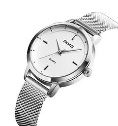 Наручний годинник жіночий Skmei 1528 Silver, 1528SI (18410) - мініатюра 2