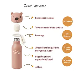 Дитяча термопляшка Zazu Капібара 400 мл (ZA-BOTTLE-04) - мініатюра 2