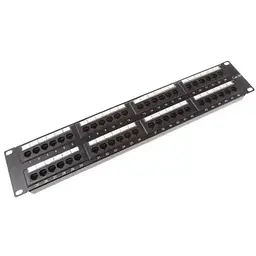 Патч-панель 19", 48xRJ45, UTP, Cat.5e, 1U, Krone&110 dual IDC