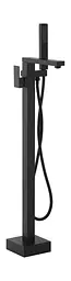 Змішувач для ванни Corsan Ango black mat підлоговий CMB3020BL Чорний матовий