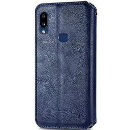 Кожаный чехол-книжка GETMAN Cubic (PU) для Samsung Galaxy A10s Синий - миниатюра 2