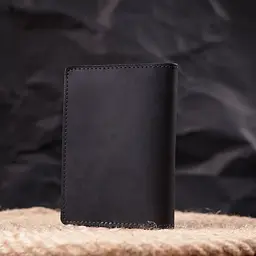 Обкладинка з вінтажної шкіри на військовий квиток Слава ЗСУ Grande Pelle 16750 чорна - мініатюра 8