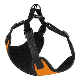 Шлея для собак дрібних порід Bronzedog Sport M 22х20х2 см помаранчева - мініатюра 3