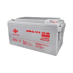 Акумуляторна батарея LogicPower 12V 65AH (LPM-MG 12 - 65 AH) AGM мультигель - мініатюра 4